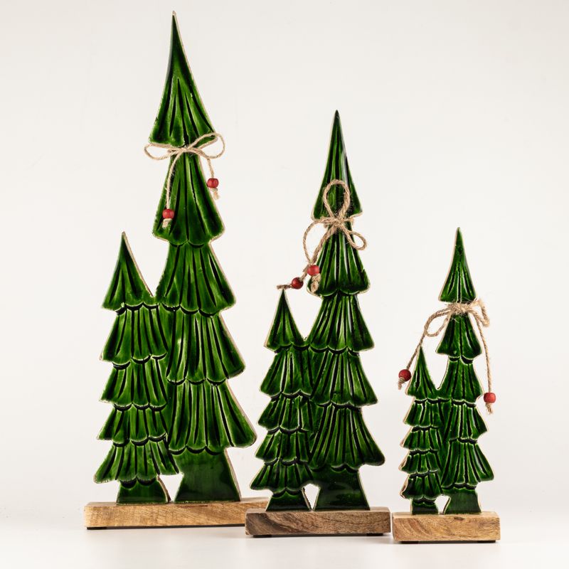 Lost in the Forest - Small - Twin Enamelled Trees - (25x8x2.5cm)