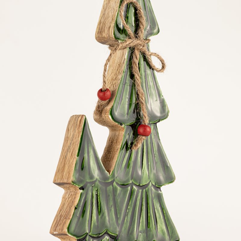 Lost in the Forest - Medium - Twin Enamelled Trees - (34x11x2.5cm)