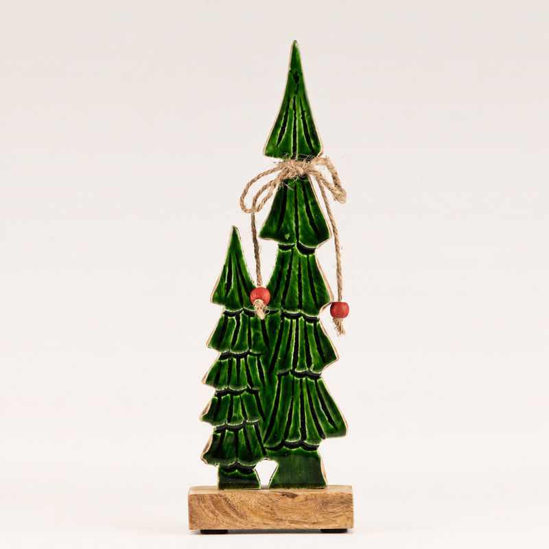 Lost in the Forest - Small - Twin Enamelled Trees - (25x8x2.5cm)