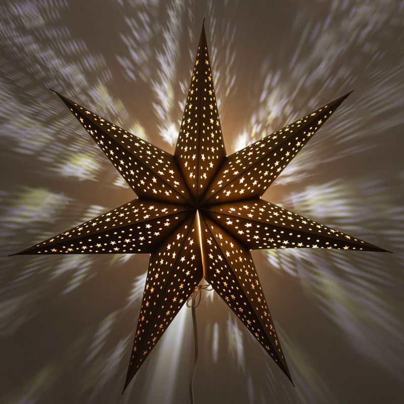 Star Lamp - Natural Brown - Seven Point - 60cm