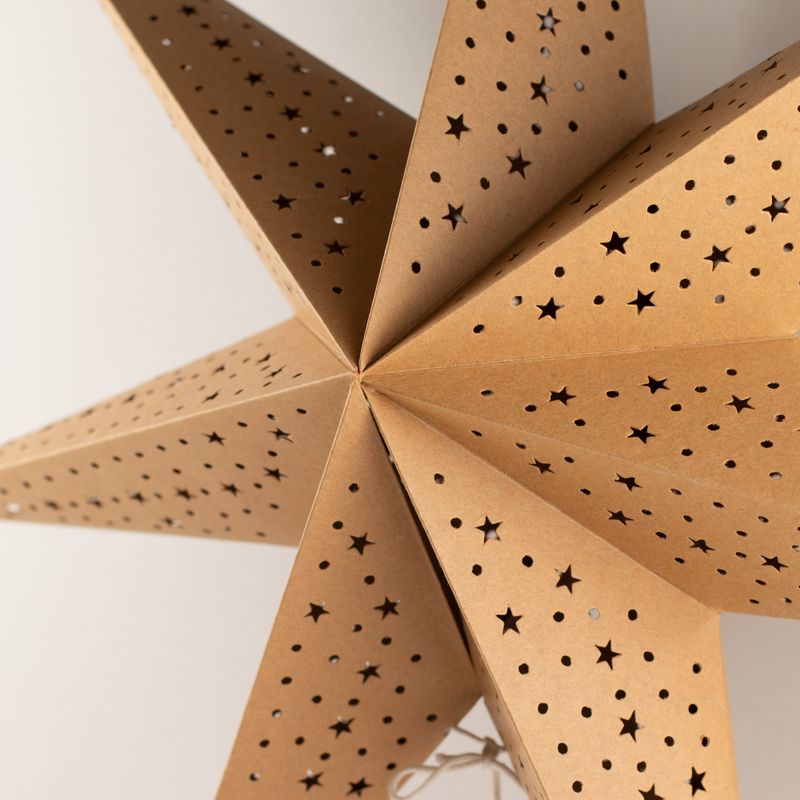 Star Lamp - Natural Brown - Seven Point - 60cm