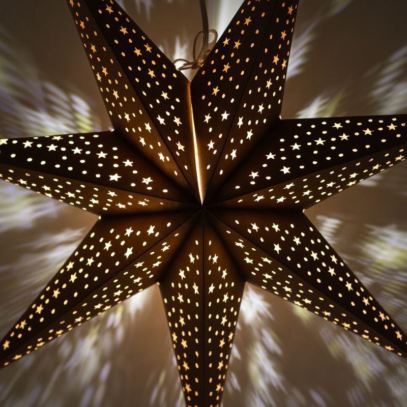 Star Lamp - Natural Brown - Seven Point - 60cm