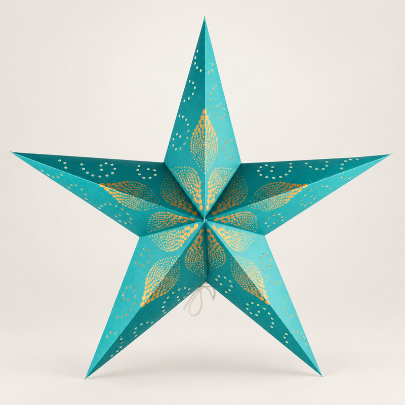 Star Lamp - Green Festival - Five Point - 60cm
