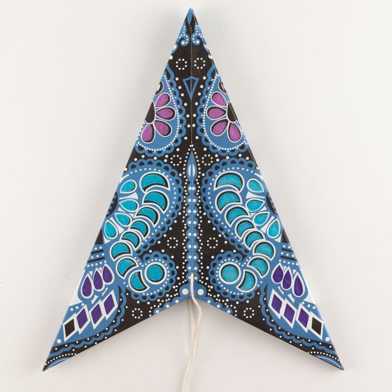 Star Lamp - Purple & Teal Peacock Five  Point - 60cm