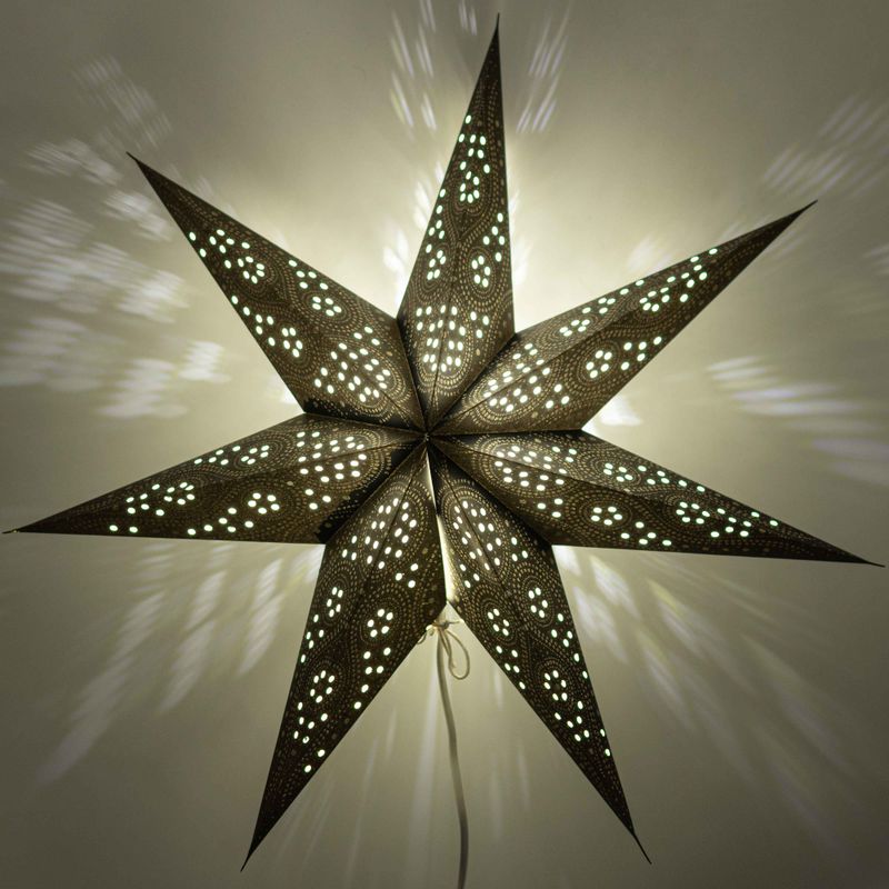 Star Lamp - Black Northern Lights Seven Point - 60cm