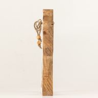 Med Mango Wood Halo Angel - White Enamel
