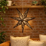 Paper Star Lamp Shade Starter Pack – 20 Shades with Cables & Bulbs