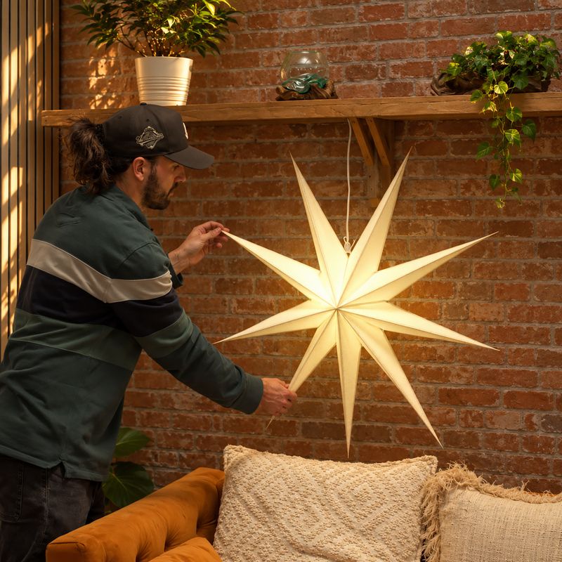 Paper Star Lamp Shade Starter Pack – 20 Shades with Cables & Bulbs