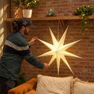 Paper Star Lamp Shade Starter Pack – 20 Shades with Cables & Bulbs