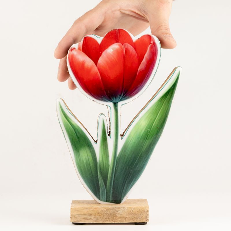 Wooden House Plants - Large Tulip