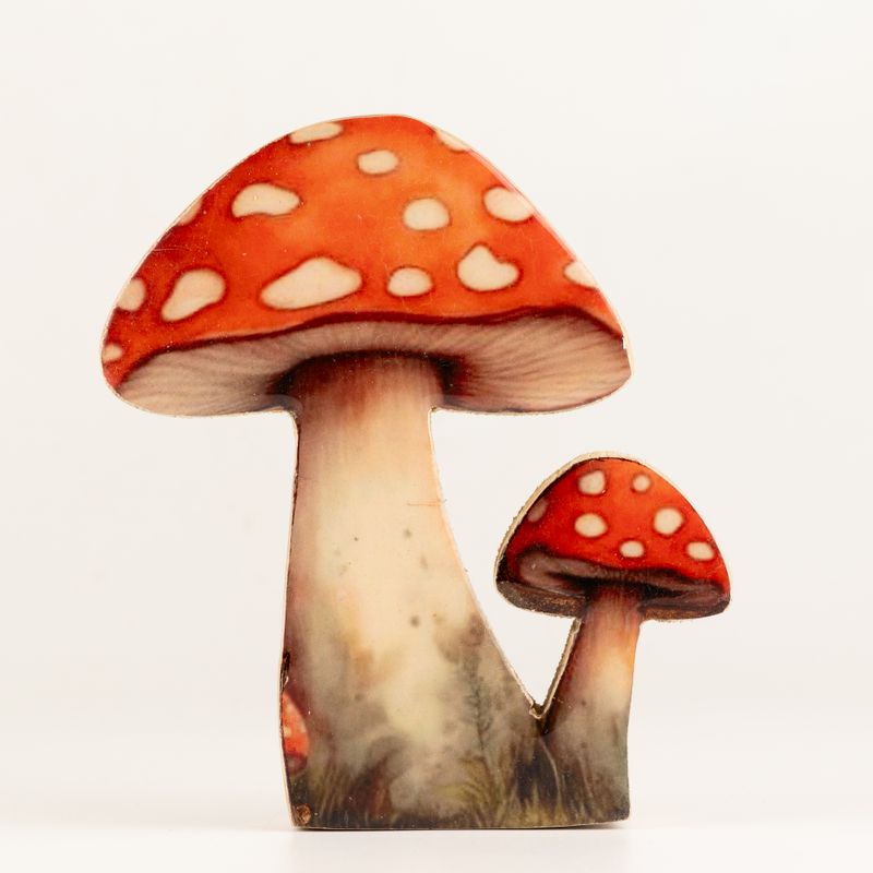 Wooden House Plants - Medium Redcap Mushroom
