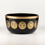 Black Zodiak Bowls - Set of 3 - 15cm 19cm 20cm