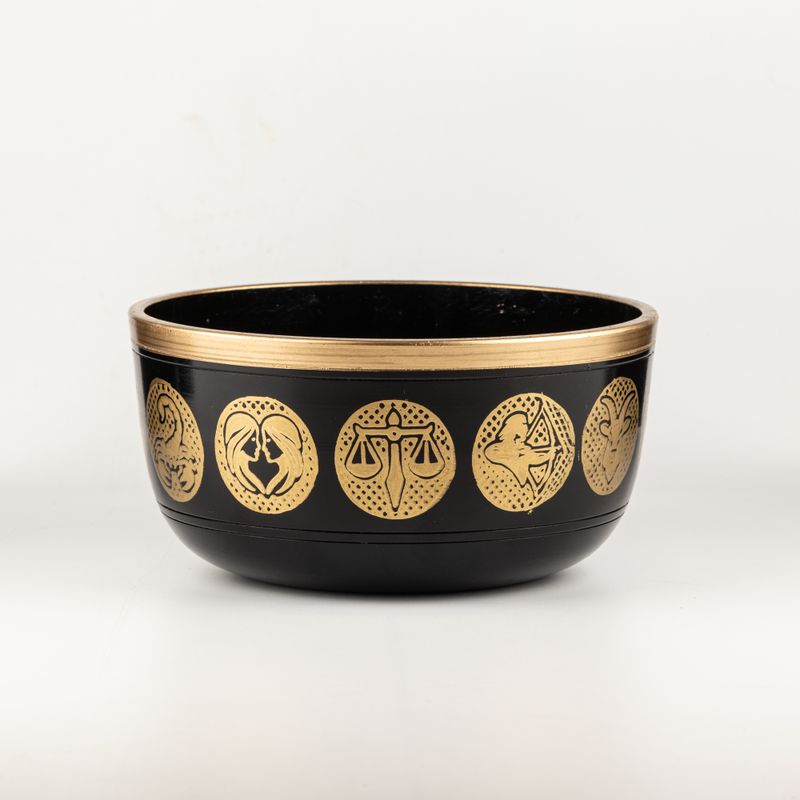 Black Zodiak Bowls - Set of 3 - 15cm 19cm 20cm