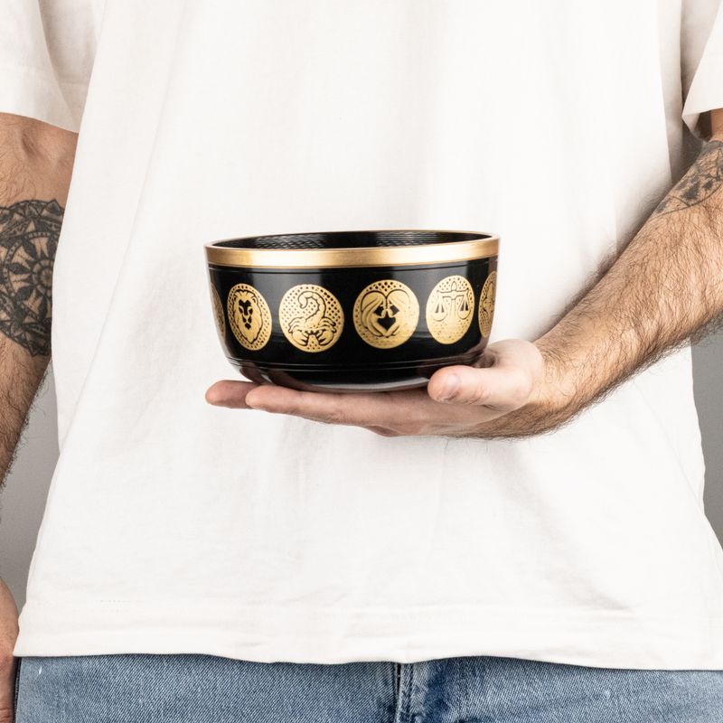 Black Zodiak Bowls - Set of 3 - 15cm 19cm 20cm
