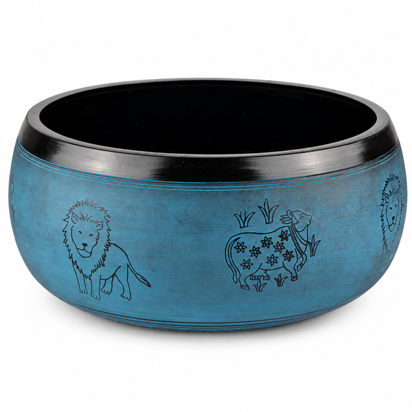 Huge Singing Bowl - Dusty Blue - 32x15cm