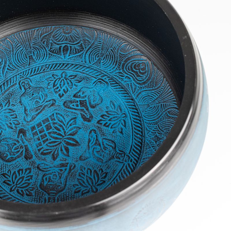 Huge Singing Bowl - Dusty Blue - 32x15cm - Design 1
