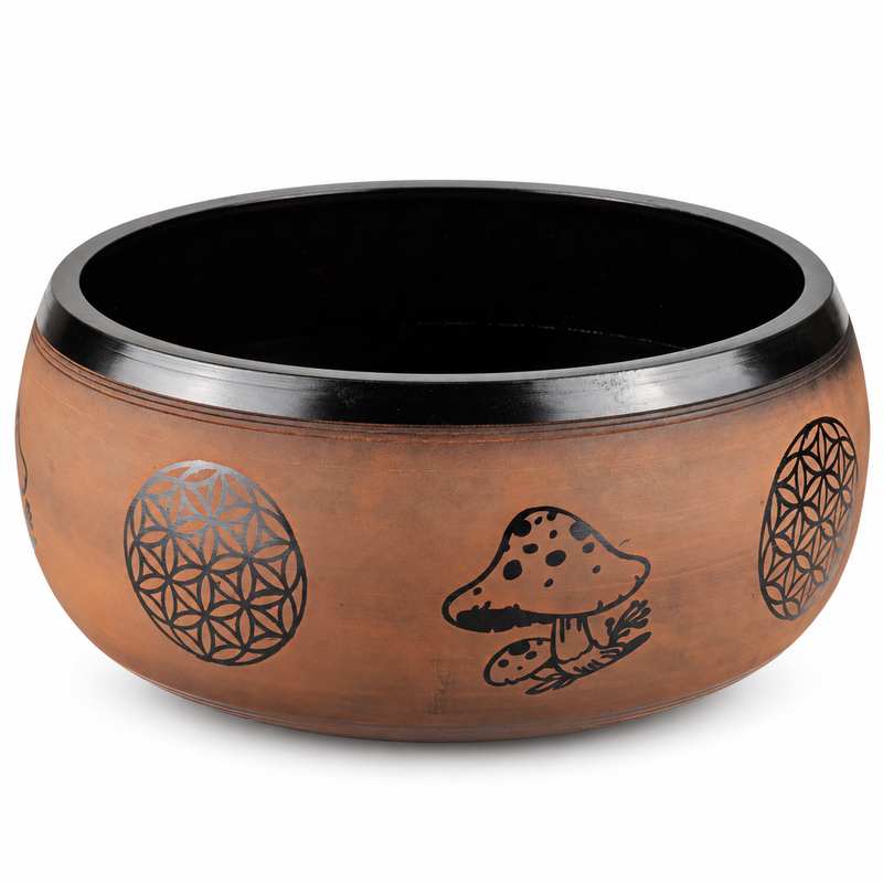 Huge Singing Bowl - Plum - 32x15cm - Design 2
