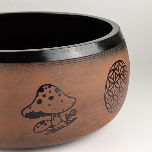 Huge Singing Bowl - Orange - 32x15cm