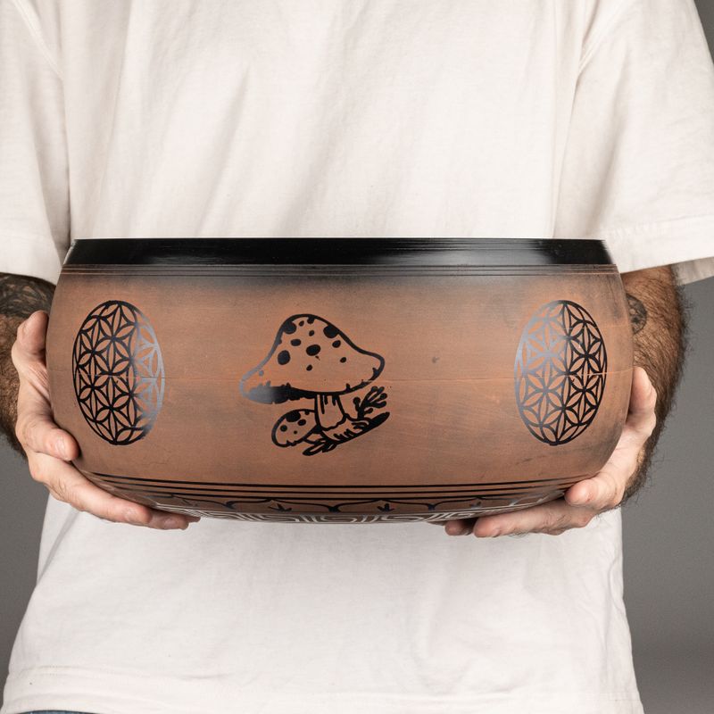 Huge Singing Bowl - Plum - 32x15cm - Design 2