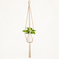 Simple Macrame Pot Holder - Natural