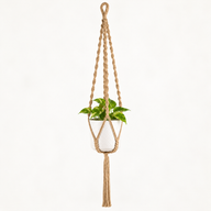 Simple Macrame Pot Holder - Camal
