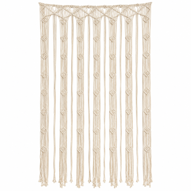Macrame Curtain   - Natural