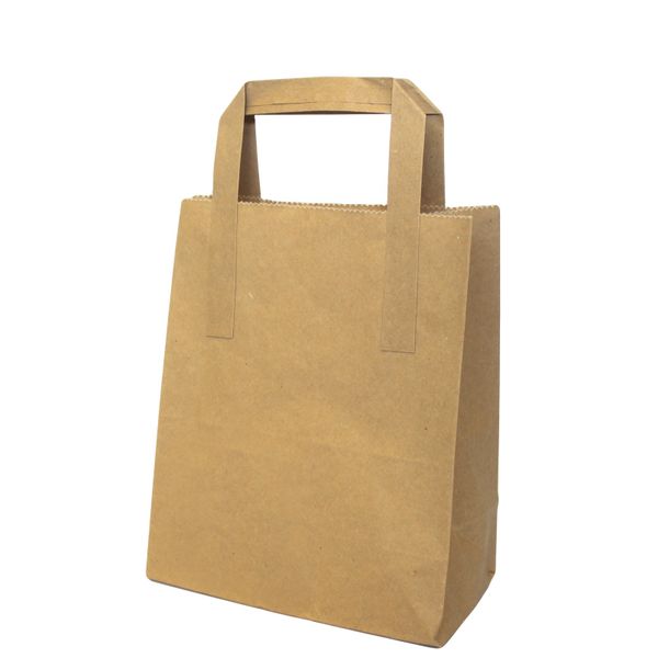 XL Kraft Paper Bag - Flat Handles (320 x 160 x 450 mm)