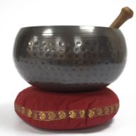 Singing Bowl Velvet Cushion - 11cm (Assorted Colours)