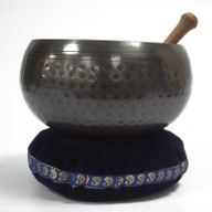 Singing Bowl Velvet Cushion - 11cm (Assorted Colours)