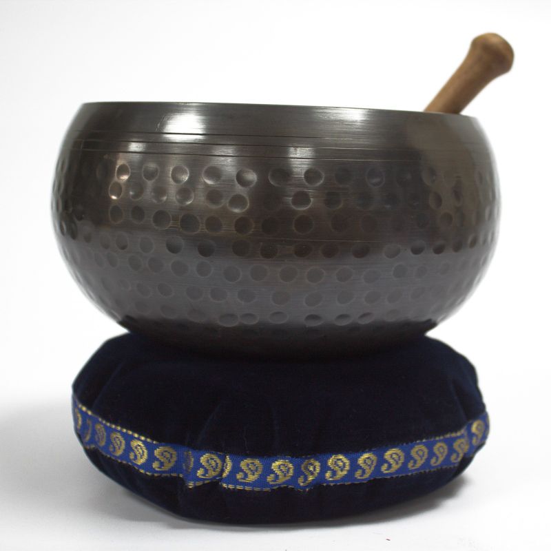 Singing Bowl Velvet Cushion - 11cm (Assorted Colours)