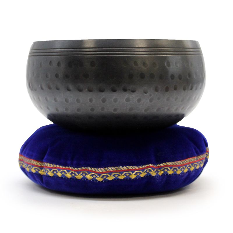 Singing Bowl Velvet Cushion - 16cm (Assorted Colours)