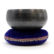Singing Bowl Velvet Cushion - 16cm (Assorted Colours)