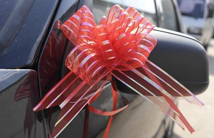 Organza Pull Bows - Blue (pkt/ 10)