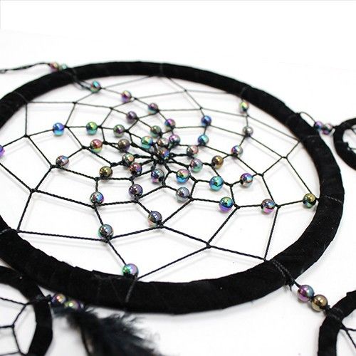 Bali Dreamcatchers - Large Round - Black/White/Red