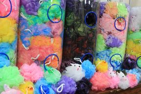 Pretty Variegated  Scrunchies 4 asst (display tube) - 40gm