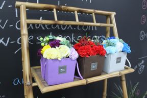 Soap Flower Bouquet - Red Rose & Carnation