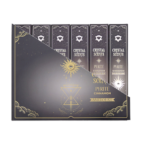12x Pyrite Crystal Scents Smudge Incense - Cinnamon