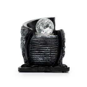 Tabletop Water Feature -15x13x20cm - Water Pot & Crystal Ball