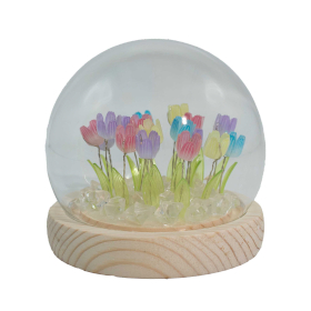 Floral Glow Garden Dome - 20 Multi Tulips - LED USB