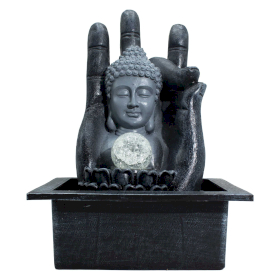 Tabletop Water Feature - 20x25x35cm - Buddha Head & Hand
