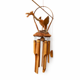 Bamboo Windchime - Natural finish - Coconut Dragon