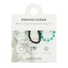 3x Nymph Spirit Gemstone Ring Set - Endless Ocean
