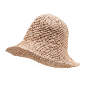 Floppy Straw Sun Hat - Rose Blush