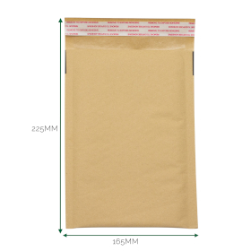 40x Kraft Padded Bubble Envelope (165x225+40mm)