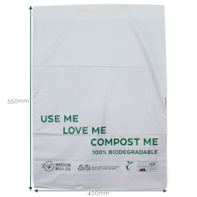 100x 100% Biodegradable Mailer (400x550mm)