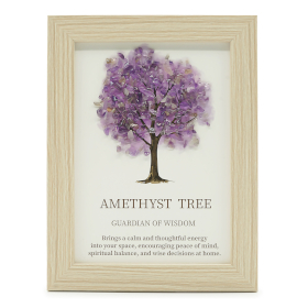 Gemstone Picture - Tree of Life - Amethyist (20x14.7x1cm)