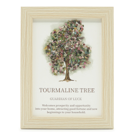 Gemstone Picture - Tree of Life - Toruraline (20x14.7x1cm)