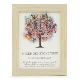 Gemstone Picture - Tree of Life - Multi  (20x14.7x1cm)