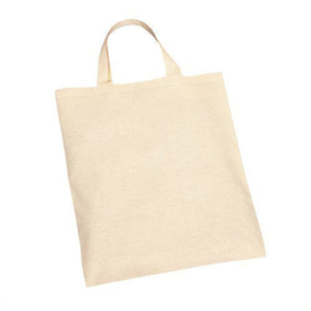 25x Short Handle Small Cotton Bag 20x25cm