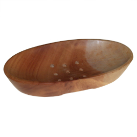 6x Classic Mahogany Soap Dish - Oval